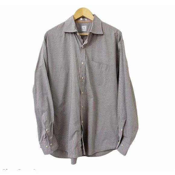 Peter Millar Other - Peter Millar Mens Plaid Cotton Button Down Long Sleeve Dress Shirt Size XL